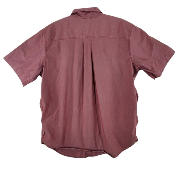 REI Co-op Shirt Mens L Metallic Maroon Short Sleeves Button Down - Picture 11 of 11